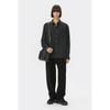 Customellow Relaxed Fit Chest Pocket Rayon Shirt Black Cwsaw25113bkx