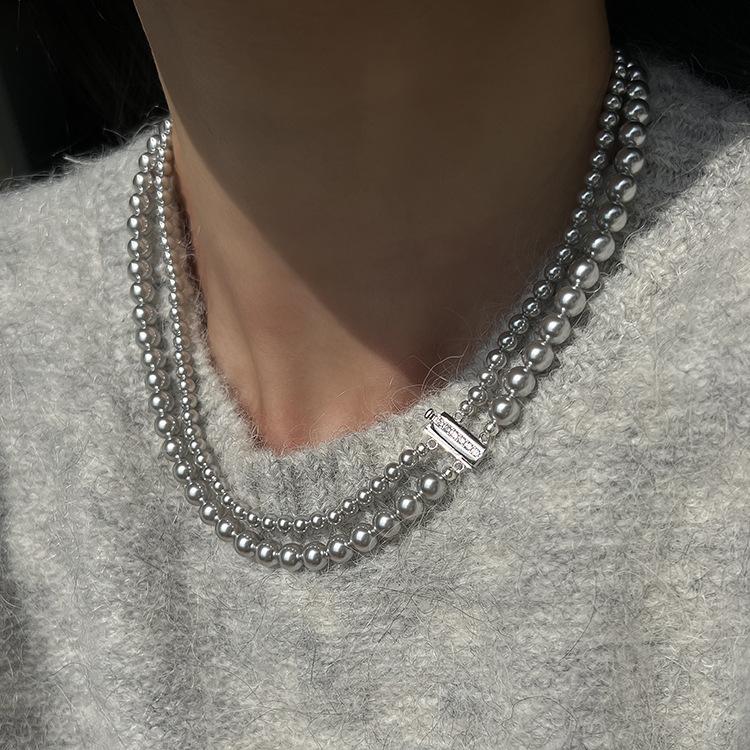 

Ожерелье с двойной ракушкой, женская легкая роскошная цепочка на ключицы в виде кувшинок, ниша, премиум-цепочка для джемпера, ювелирные изделия