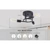 Semi Flush Mount Ceiling Light Metal Black Sputnik Chandelier 3 Light E27 Bulb Base Near Ceiling Light for  Living Room Hallway