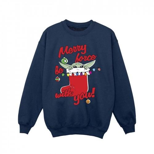 Star Wars The Mandalorian Girls Merry Force Be With You Sweatshirt