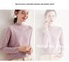 Women's Loose Fit Cashmere Half-High Collar Sweater - Versatile Warm Knit Top for Autumn and Winter