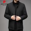 Pierre Cardin Men's Stand-Collar Mink Fur Lined Down Jacket