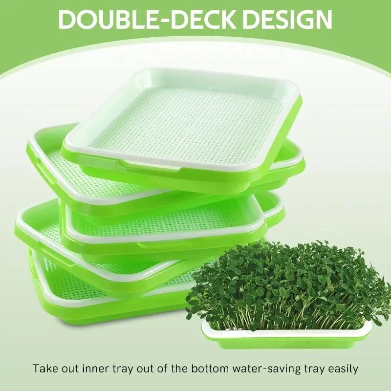 2026New Home Germination Tray Tray Seed Germination Tray Seedling Tray Wheatgrass Seed Planting Soilless Cultivation Planting