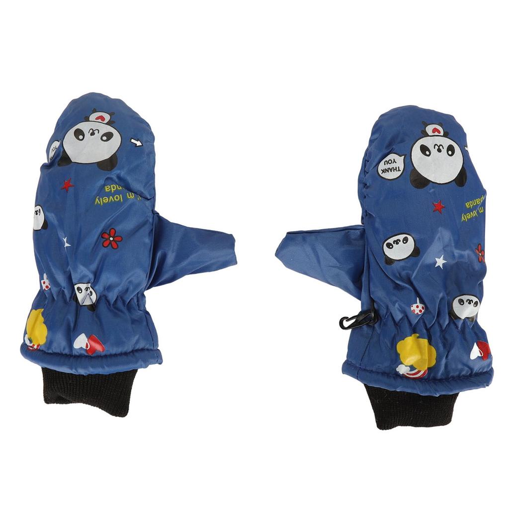Kids Warm Snow Mittens Waterproof Widely Used Cute Pattern Polyester Fleece Windproof Kids Snow Mittens for Outdoor Walking