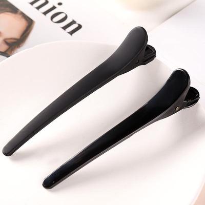 Nieuwe Koreaanse Minimalistische Matglazen Haarspeld - Zwart, Eén-Woord Clip voor Vrouwen