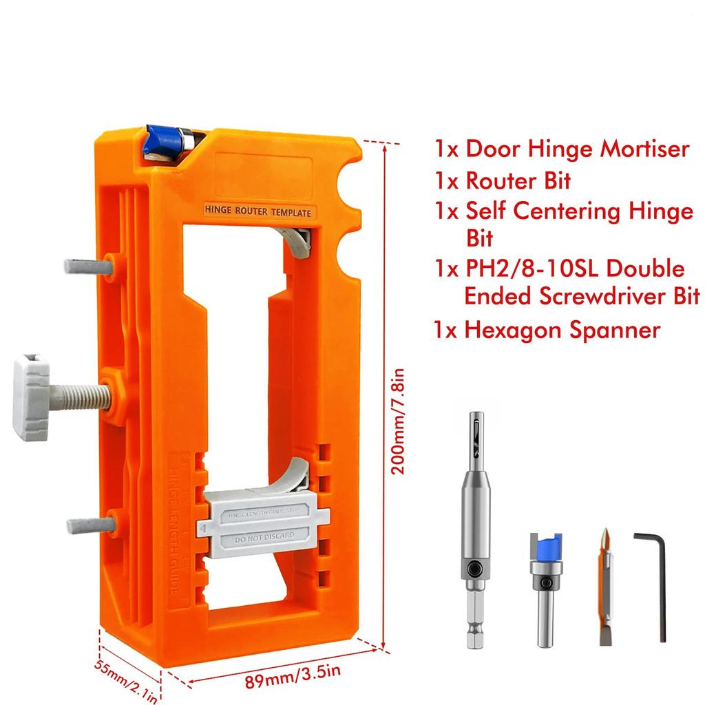 

Новый комплект для установки оранжевой дверной петли и дверного засова Шаблон для фрезеровки пазов под дверную петлю Точное долбление и разметка Дверной засов