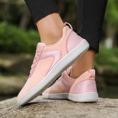 Outdoor Walking Shoes Men's and Women's Comfortable Fitness Shoes Wide Head Barefoot Shoes Men's Breathable Soft-soled Fly-woven Shoes Flat-soled