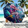 Custom Name Personalized Harley Quinn Print Umbrella, Auto Open Close, 8‑Rib Sturdy Frame, Commute Camping Hiking Use, Birthday Gift