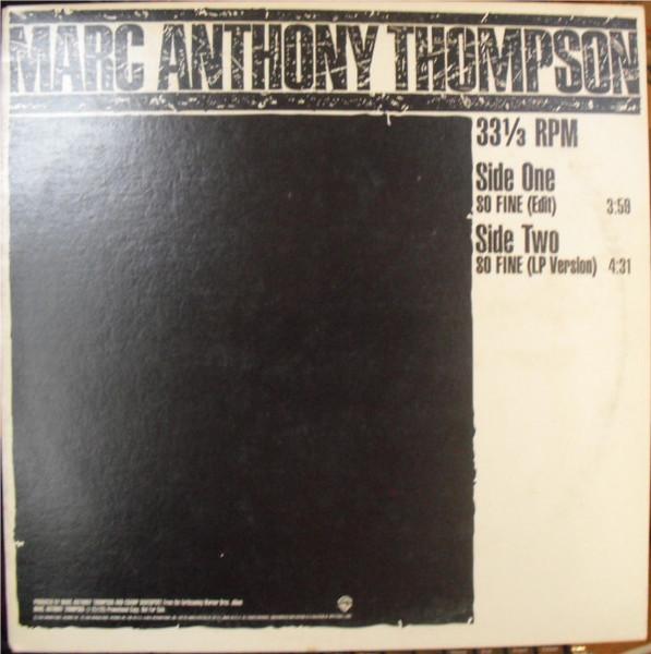 12-дюймовая пластинка MARC ANTHONY THOMPSON So Fine PROA2195PROMO Warner Bros. Re 1984 US Rock Б/у