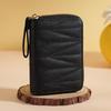 French Chic Quilted Accordion Card Holder for Women with Multiple Card Slots & Coin Purse