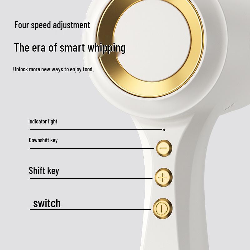 Handheld Wireless Electric Egg Beater & Cream Whipper with Dual Rods for Baking