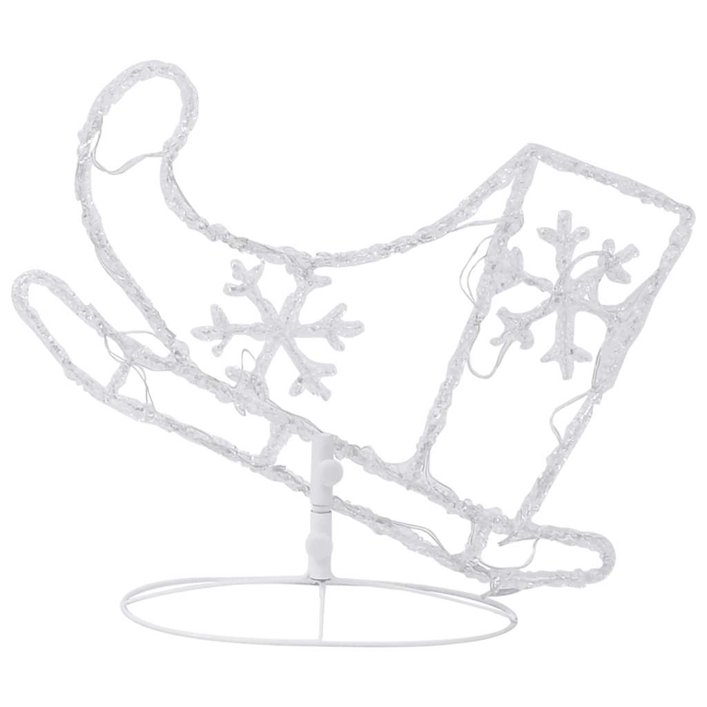 Christmas Decoration LED Reindeer & Sled Acrylic 260*21*87 Cm