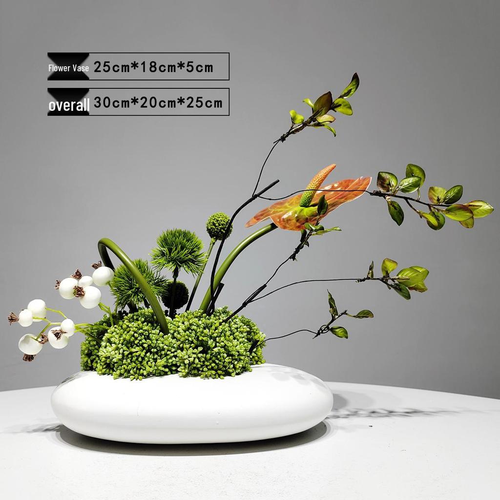 Chinese Style Floral Coffee Table Arrangement for Living Room or Hotel Decor