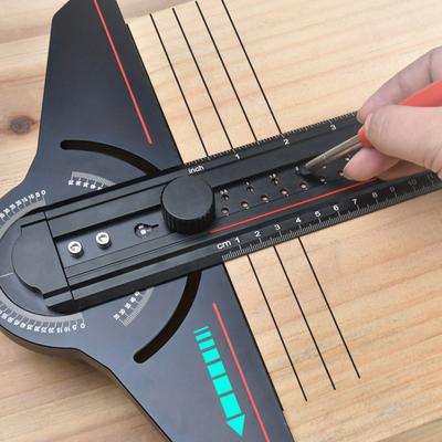 Angle Finder Aluminum Angle Gauge T Ruler Woodworking Scriber Marking Ruler Multifunctional Protractor for Construction