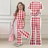 Children's Casual Short-sleeved Printed Short-sleeved Shirt And Pants Two-piece Set
