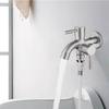 Stainless Steel Washing Machine Faucet With Dual Control For Laundry Room Use