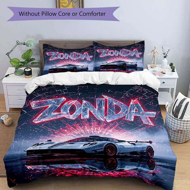 3pcs Pagani Zonda Duvet Cover Set - Machine Washable, Includes 1 Duvet Cover and 2 Pillowcases, No Core Included yy251022206