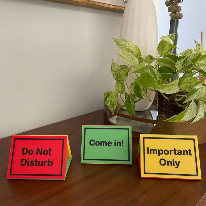 3-Sided Do Not Disturb Desktop Indicator 3d Do Not Disturb Conference Room Sign College Dorm Decor Desk Accessories
