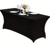 6FT/4FT Table Cover Tight Fitted Cocktail Table Decoration Spandex Tablecloth  Party Banquet