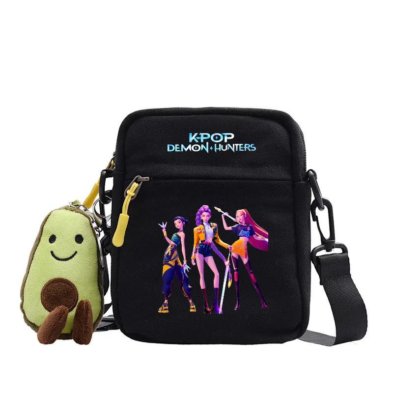 

Милая мультяшная квадратная холщовая сумка в корейском стиле «Охотник на демонов» для детей и подростков 18*14*5CM