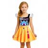 Children's Fashion Printed Denim Top And Short Skirt Set