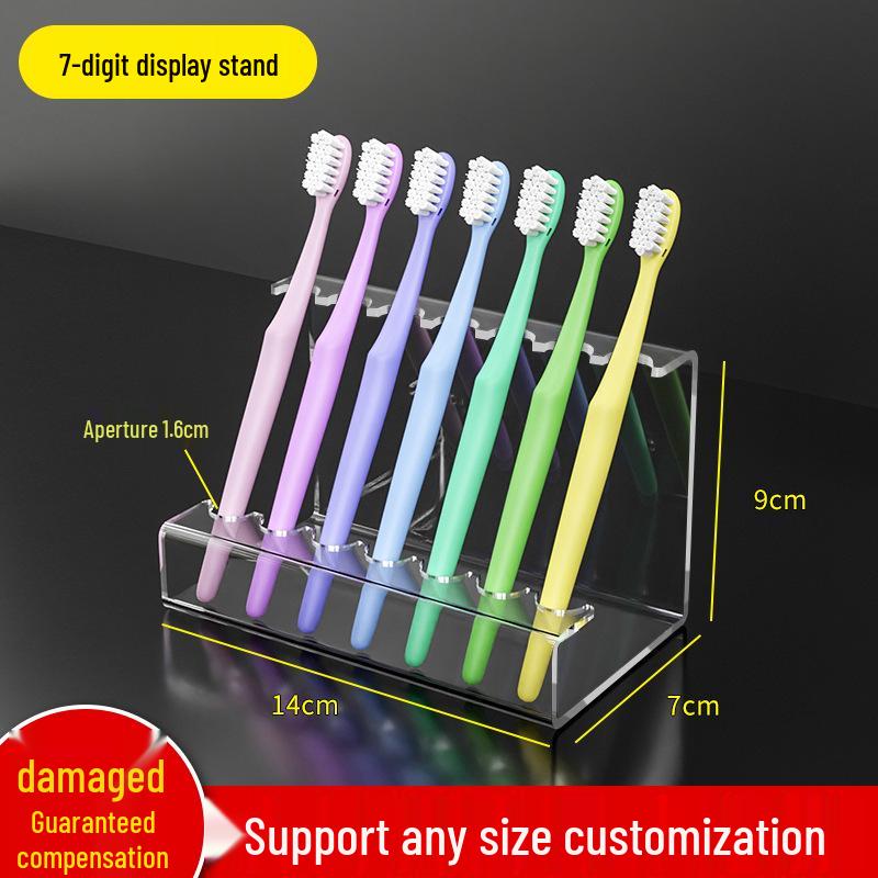 Acrylic Transparent Display Stand for Toothbrushes, Lipsticks, Eyebrow Pencils, and Pens