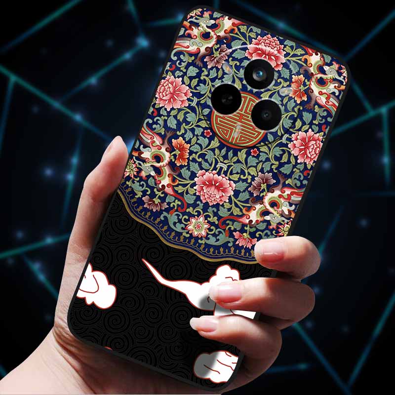 For Realme 14 Pro 5G Case 14Pro+ Soft Silicone Bumper 3D Flowers Emboss Phone Cases for Realme 14 Pro+ Plus Back Covers Shells