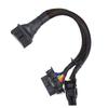 OBD2 Male To Dual Female Elbow Extension Cable with 16pins Available To Connected 1 IN 2 Converted OBD 2 Extender Adapter