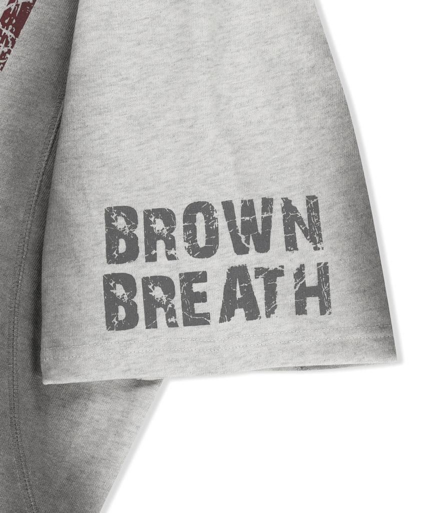 BROWNBREATH Seam Sprayed Tee - Oatmeal