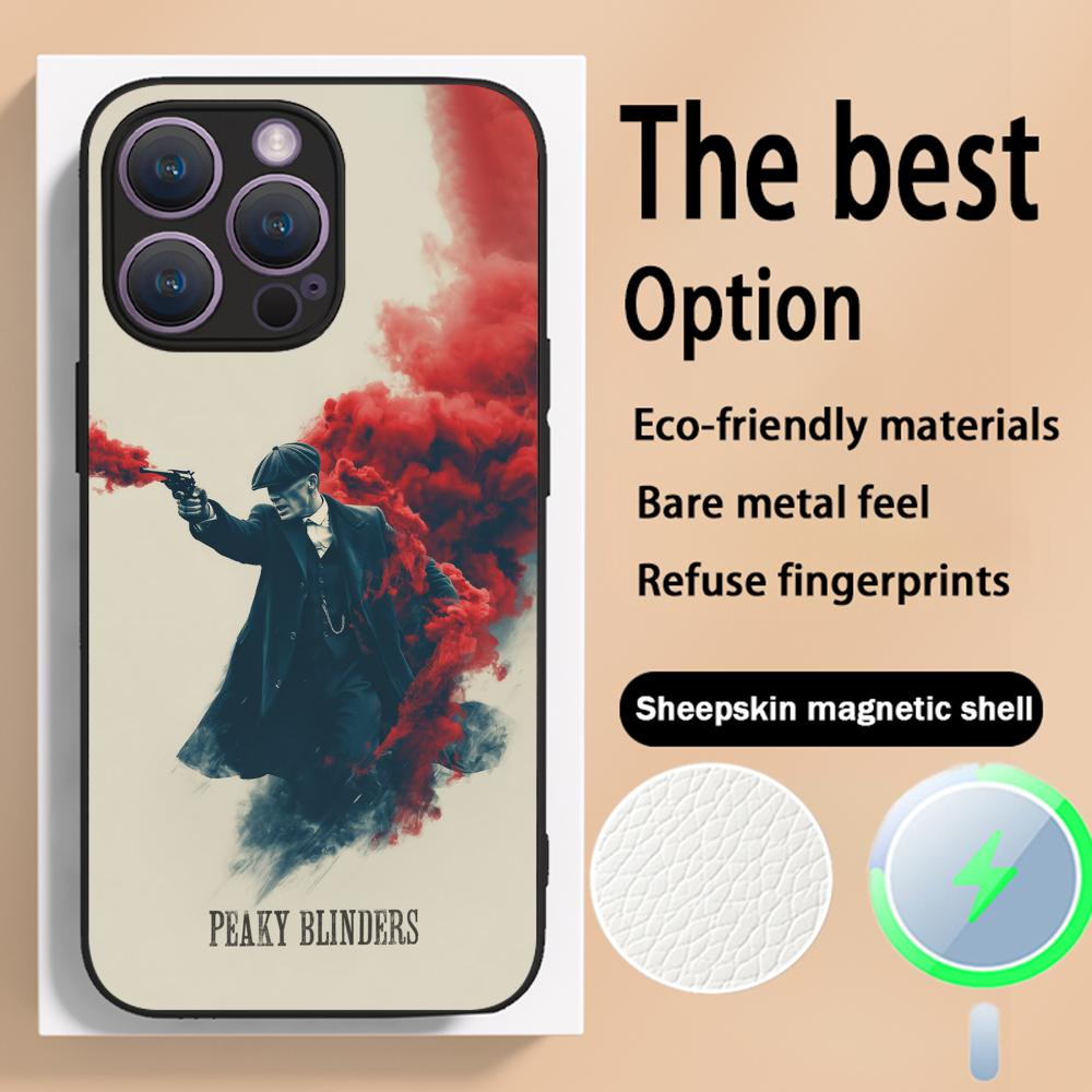 Peaky Blinders Immortal Man poster Phone Case For iPhone 16 15 14 13 12 11 Plus Pro Max High-end Luxury Magsafe Sheepskin