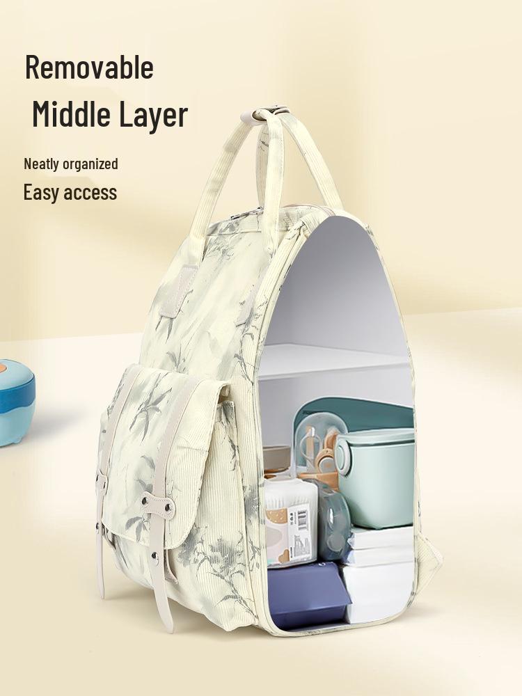 Zaino Multifunzione Mamma Volpe Senza Preoccupazioni - Grande Capacità, Borsa alla Moda per Uscite di Mamma e Bambino.