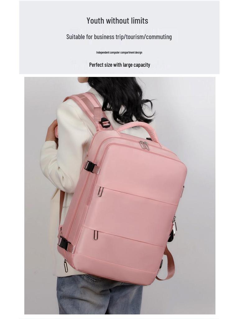 Zaino da viaggio multifunzionale da donna di grande capacità per viaggi brevi