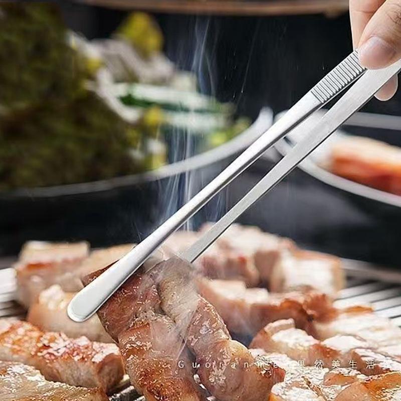 1pcs 12 Inch Stainless Steel Cooking Tweezers Kitchen Tongs BBQ Tool Tweezers for Cooking Kitchen Accessories CFQJ007