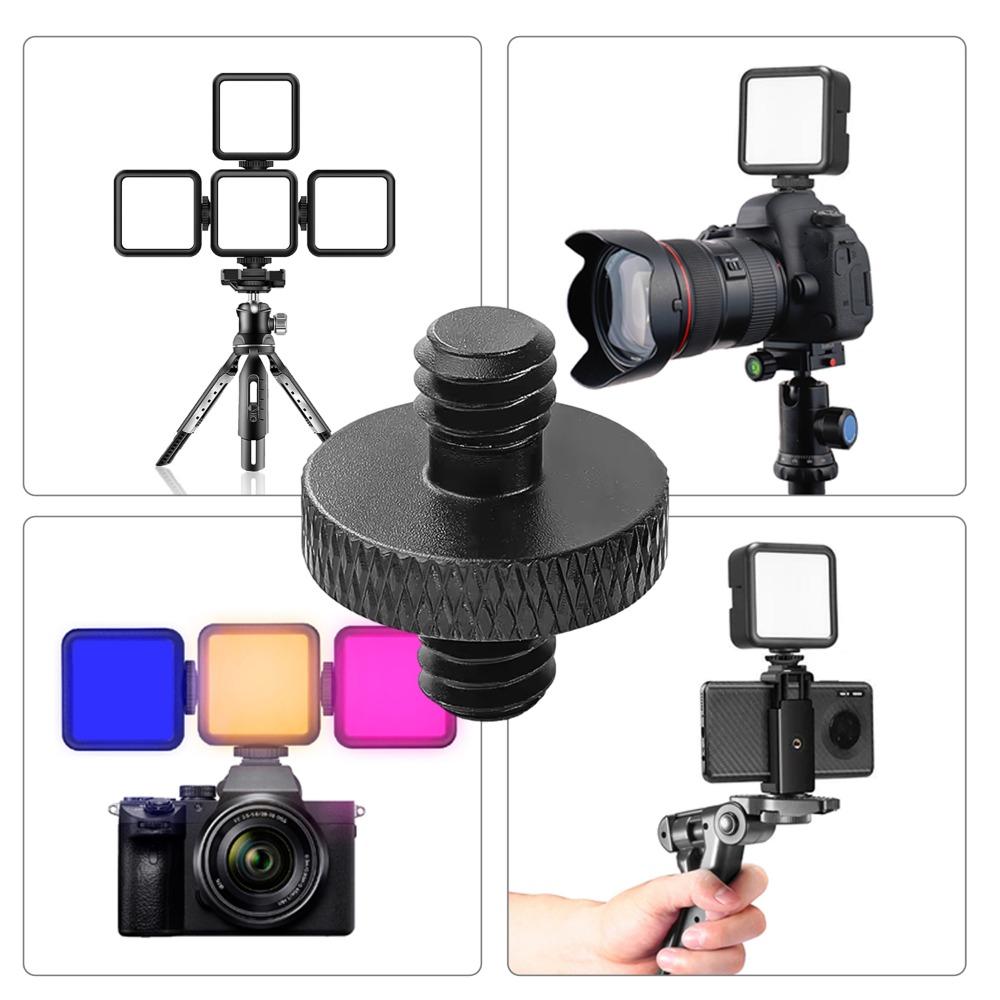 1-6pcs 1/4" Male To 1/4" Male Threaded Tripod Screw Adapter Double Head Stud Mounting Thread Converter for Camera Tripod Mic