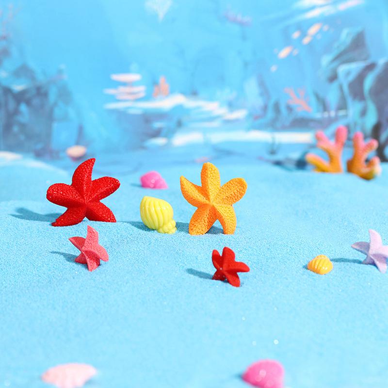Mini Colorful Five-Pointed Starfish Sea Star Resin Fish Tank Starfish Ornaments