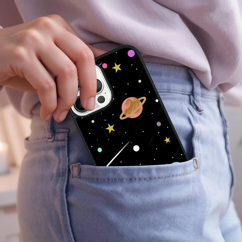 Sky Space planet Moon stars Phone Case For iPhone 17 Air 15 16e 14 13 Pro Max Coque 12 11 Pro Max PLUS cover