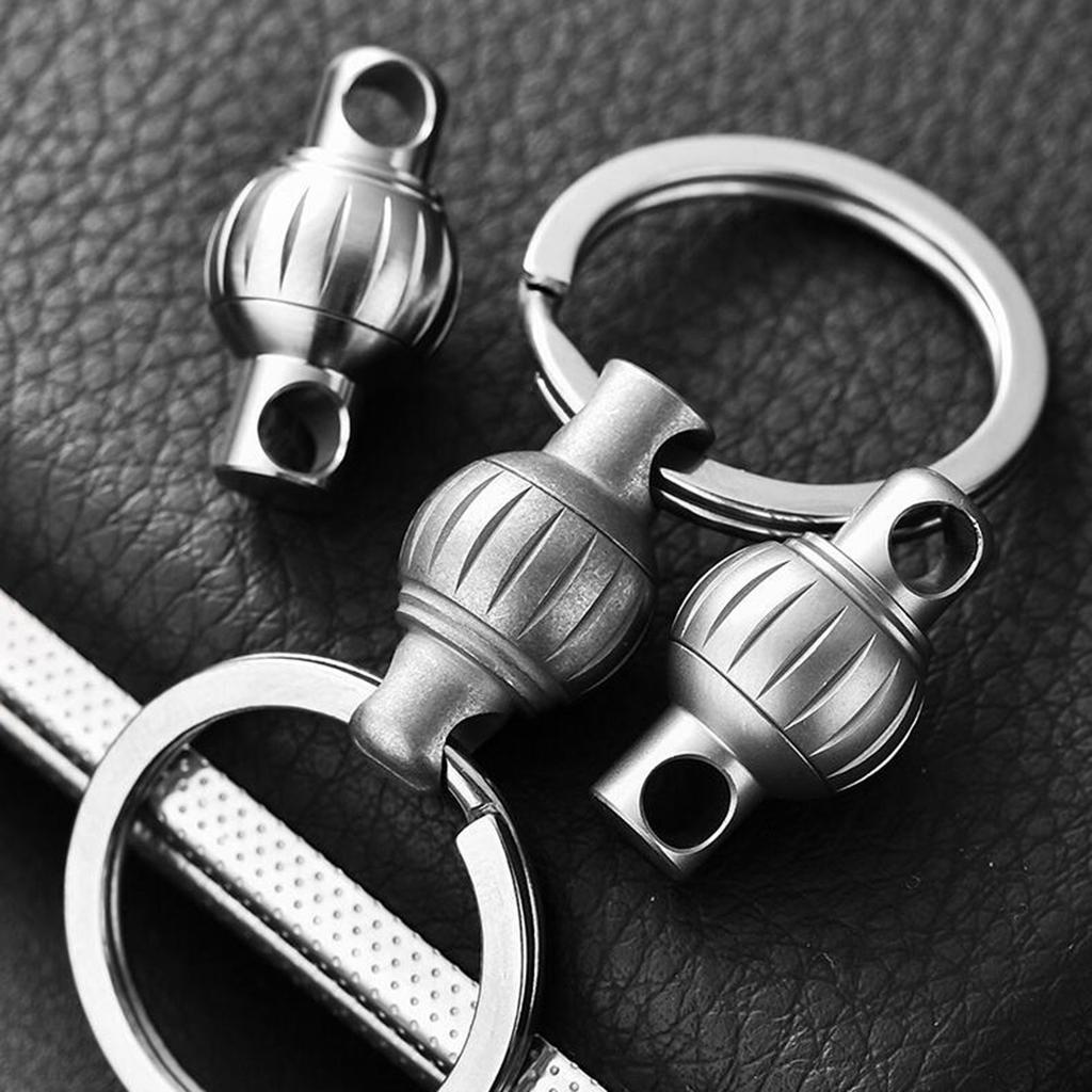 Small Titanium Key Rings Detachable Swivel Quick Release Keychain Mini Rotating Rings Buckle Key Holder for Car Keys