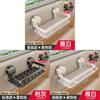 Kitchen Aluminum Suction Cup Sink Organizer With Drip Tray For Wall Mounting