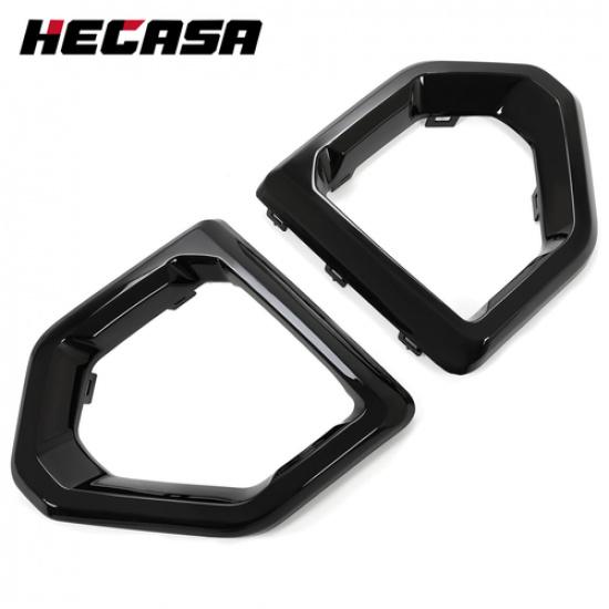 HECASA Pair Fog Light Bezel Cover For GMC Sierra 1500 Denali -#84176752
