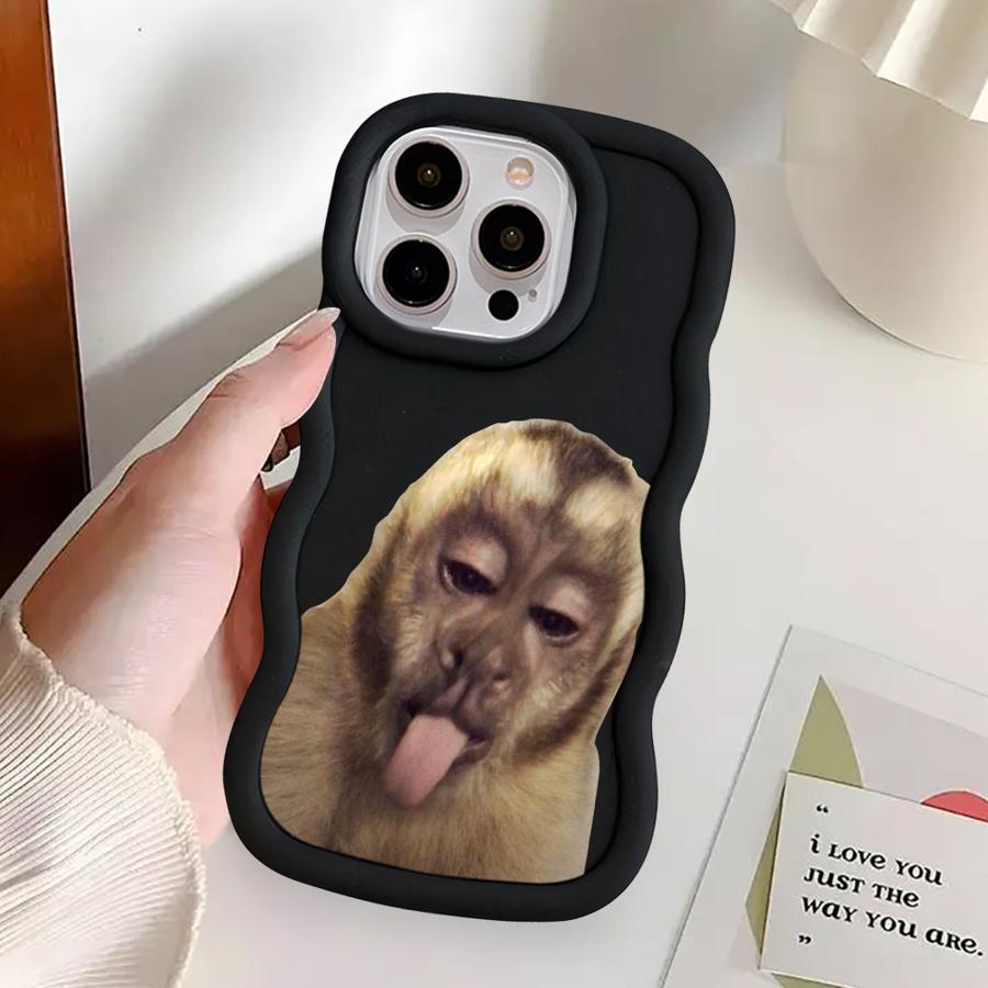 Monkey Drink Trend Case for iPhone 17 Air 15 Plus 13 14 XR 16 Pro Max 12 11 8 Soft Phone Cover