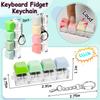 Tastatur Fidget Spielzeug 4-in-1 Tastatur Dekompressionsknopf Finger Clicker Spielzeug, Knopf Stressabbau Schlüsselanhänger Fidget Geschenke