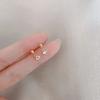 New Silver Color Inlaid Zircon Clover Tassel Earrings For Women Delicate Chain Pendant Earring Party Jewelry Accessories Gifts