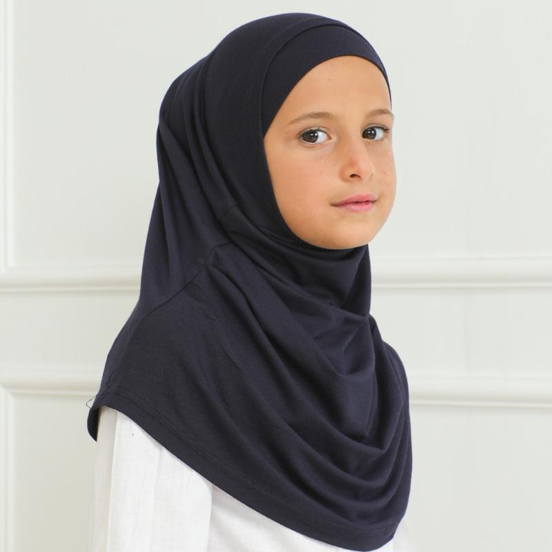 Easy To Wear Hijab For Girls, Muslim Scarf for Kids, Instant Hijabs For Women, Viscose Children Scarves For Ramadan Eid