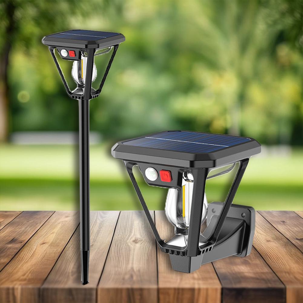 Solar Powered Floor Lamp Wall Lamp Motion Sensor Outdoor Wall Light Waterproof LED Landscape Light for Yard Patio Lawn Lighting