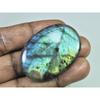 100Cts.Natural Labradorite Multi Fire Oval Cabochon Loose Gemstone 31X45X7MM D-228
