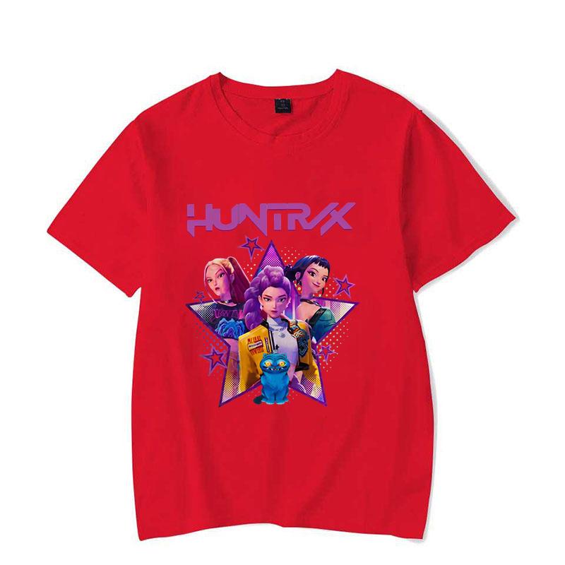 .new K-Pop Demon Hunters Print Tshirt Unisex Casual Short Sleeve T-shirt Women Fashion Mira Rumi Zoey Graphic Print Tops Tees