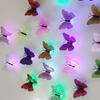 Doppelschichtige Schmetterlings-Nachtlichter Kreative Bunte Leuchtende Schmetterlingslichter Aufklebbare LED-Dekor-Wandlampe