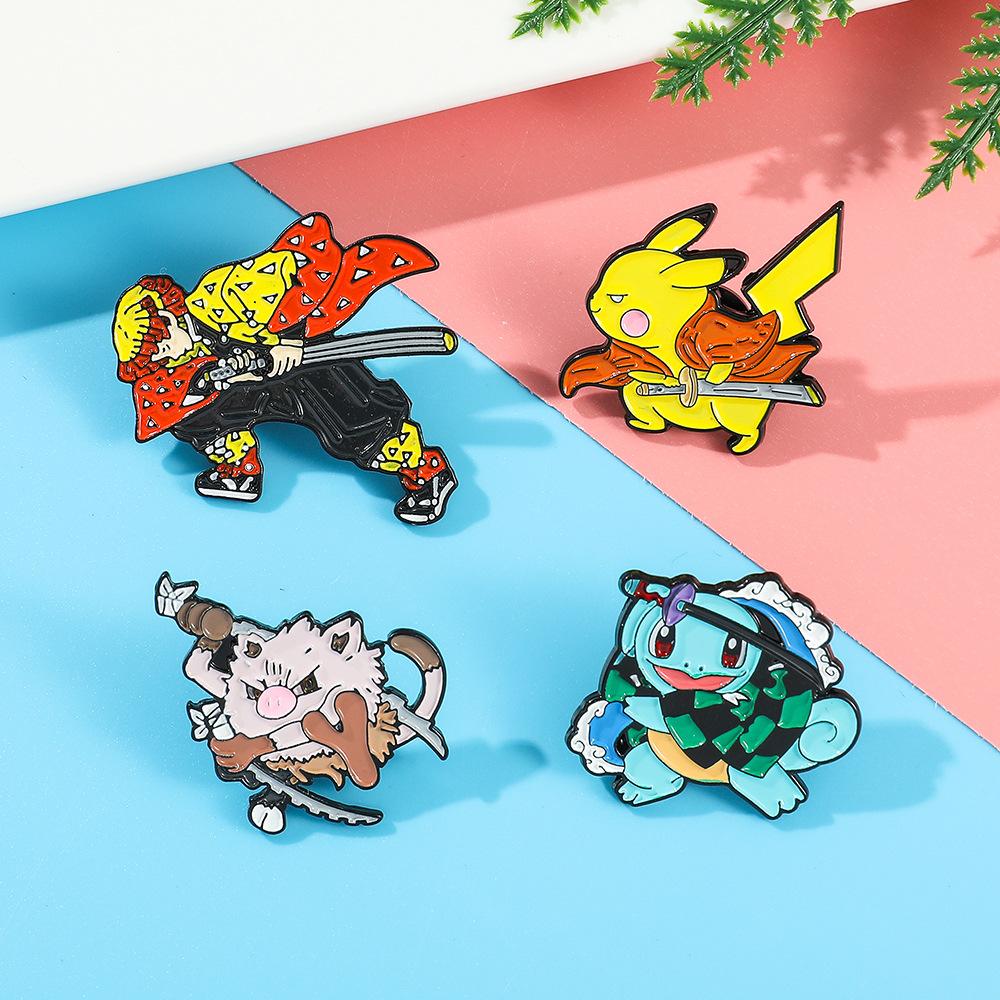 Anime Pikachu And Tmnt Enamel Pins Women Men Badge Backpack Collar Lapel Collection Jewelry Gifts