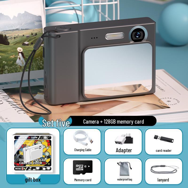 Just Fish Cloud HD Slide-out Dual Lens Portable Student Camera