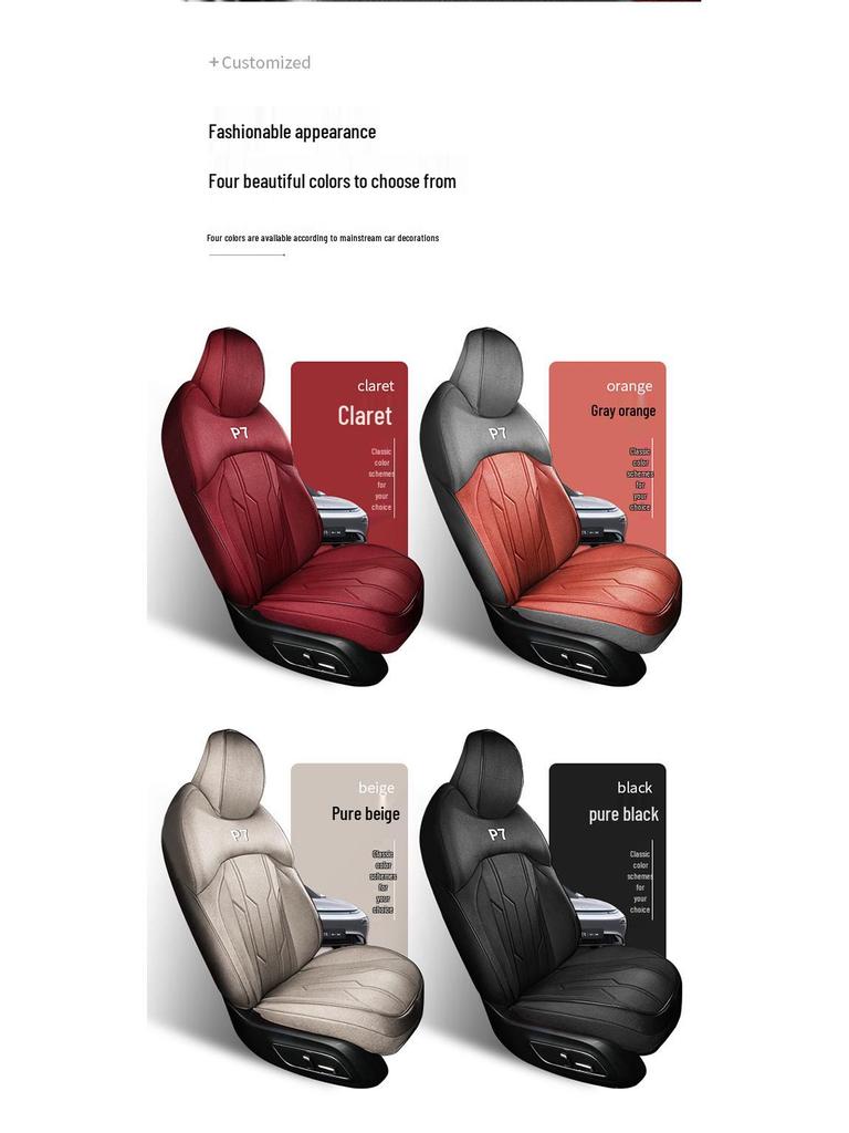 Premium Linen Seat Covers for Xpeng P7 - Universal, All-Season Car Cushion